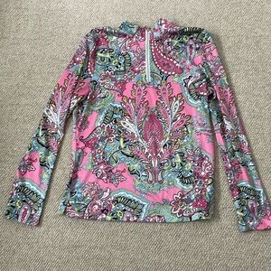 Acegolfs, quarter zip pullover, paisley, Size M, new/no signs of wear